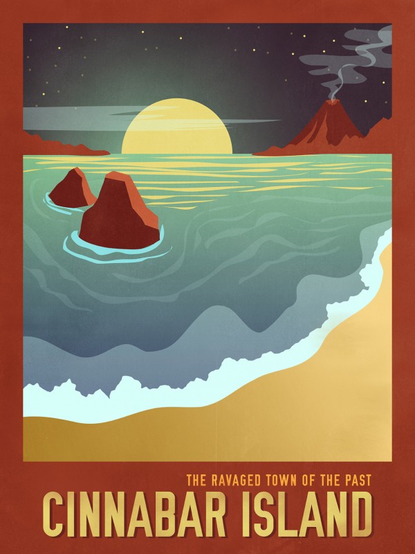 Cinnabar Island travel poster by VINTAGE POSTER